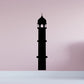Mosque minaret top pillar decal, black silhouette wall sticker