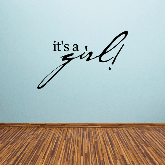 Image of It is a Girl Baby Shower Wall Decal