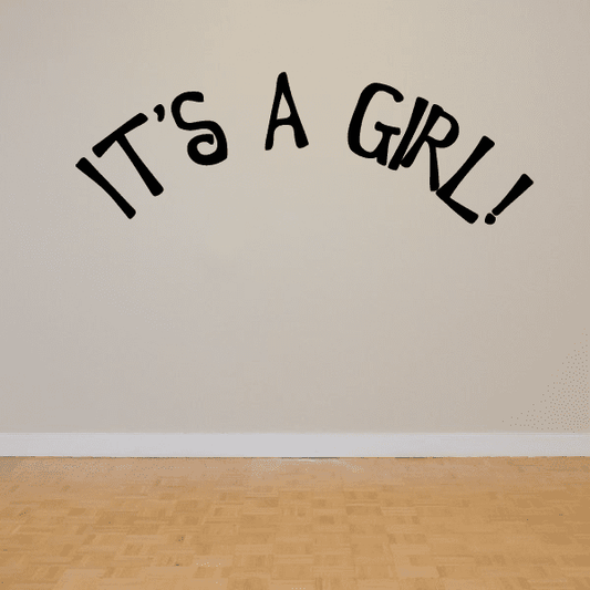 Image of It is a Girl Baby Shower Wall Decal