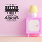 Black travel quote wall decal: "It Is Better To Travel Well Than To Arrive"