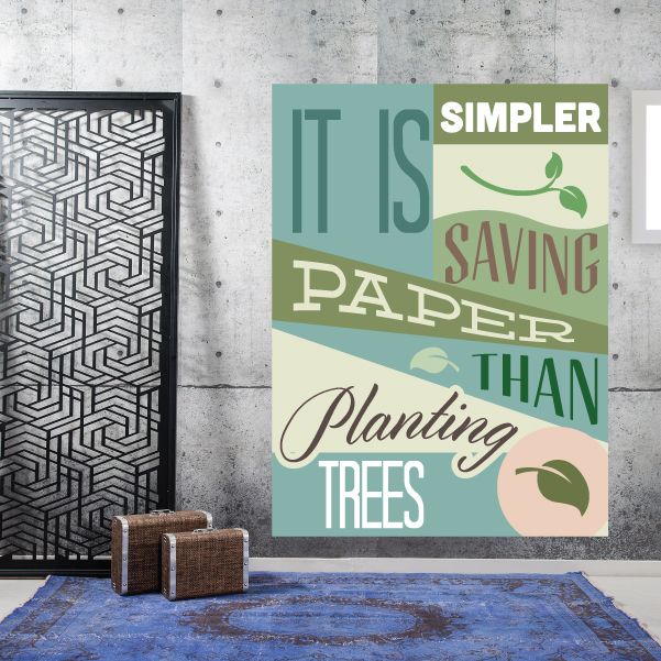 Image of It Is Simpler Saving Paper Than Planting Trees Sticker