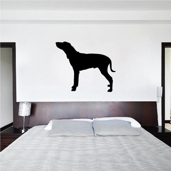 Italian Segugio wall decal, black dog silhouette