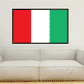Italy flag sticker with vertical red, white, and green stripes on a border