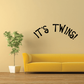 Twins baby shower wall decal: 'It's Twins!' black script lettering