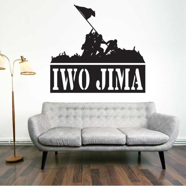 Image of Iwo Jima Flag Decal