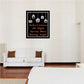 Square Halloween wall decal with hanging jack-o-lanterns and glowing harvest text