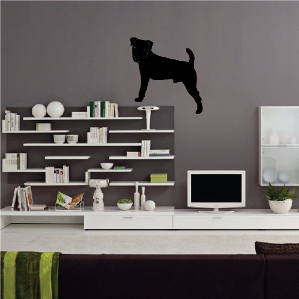 Black Jack Russel terrier decal silhouette on a wall