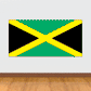 Jamaica flag sticker with green, gold, and black X cross pattern