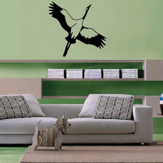 Image of Japanese Crane Flying Decal