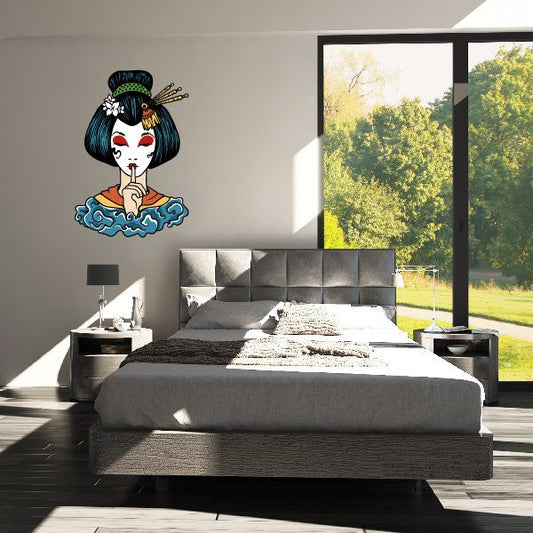 Image of Japanese Geisha Wall Decal - Vinyl Car Sticker - Uscolor003
