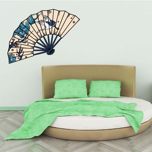 Image of Japanese Symbol Fan Wall Decal - Vinyl Car Sticker - Uscolor004