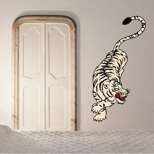 Image of Japanese Symbol Tiger Wall Decal - Vinyl Car Sticker - Uscolor002