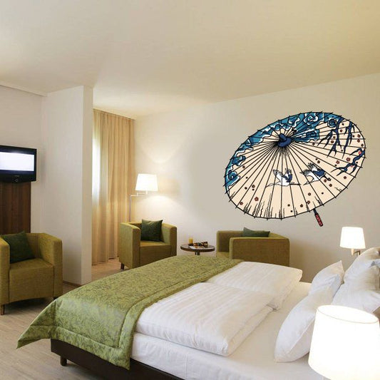 Image of Japanese Symbol Umbrella Wall Decal - Vinyl Car Sticker - Uscolor008