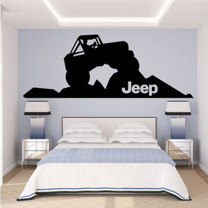 Jeep off-road vinyl decal with black 4x4 silhouette and Jeep wordmark