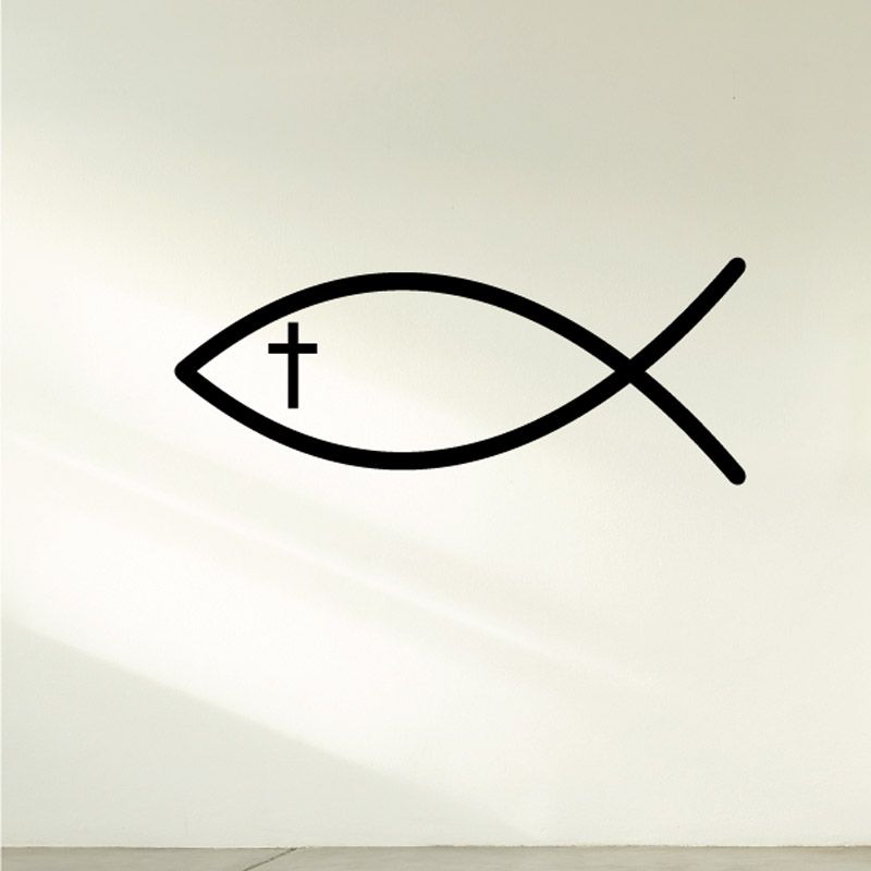 Image of Jesus Christian Fish Decal