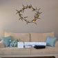 Thorn crown outline sticker with gold spiky ring and blank center