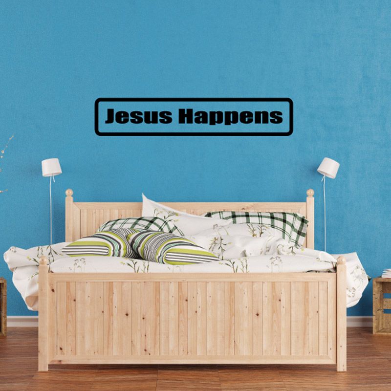 Image of Jesus happens Decal