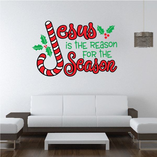 Image of Jesus Season Typography Printed Decal