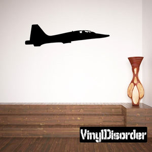 Jet bomber decal with black aircraft silhouette