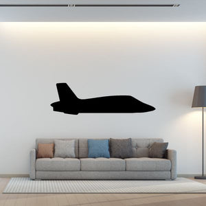 Black jet airplane wall decal silhouette