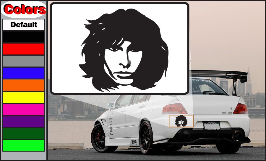 Image of Jim Morrison Head Decal