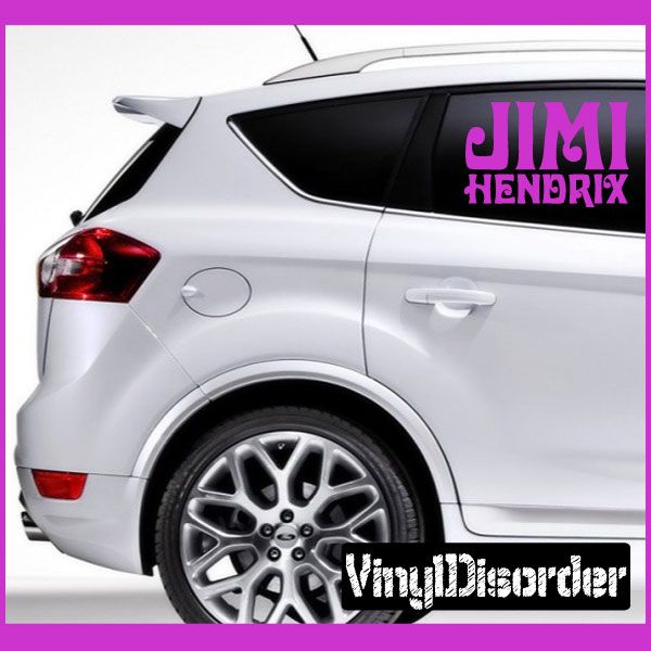 Image of Jimi Hendrix Text Decal