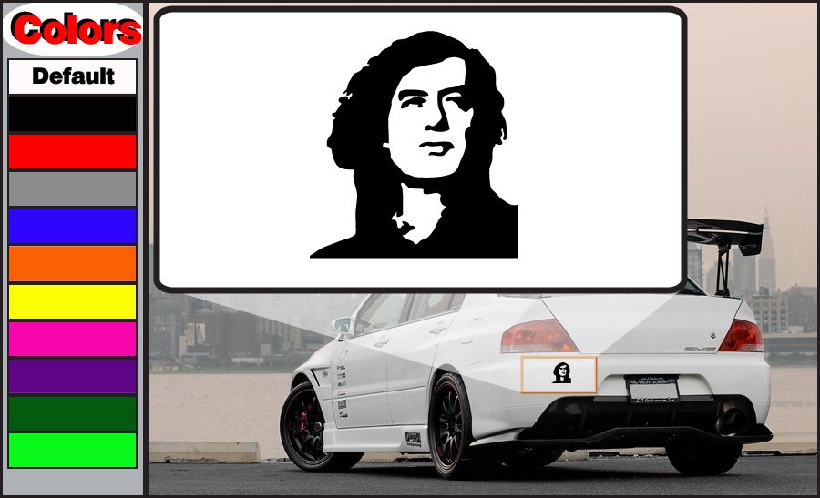 Image of Jimmy Page Head Custom Decal