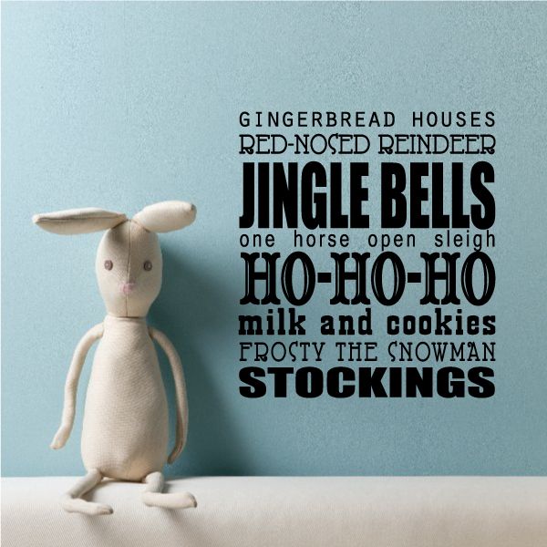 Image of Jingle Bells Holiday Typography Decal