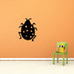 Ladybug wall decal with black body, orange spots and legs