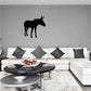 Black donkey decal silhouette, jogging pose on a smooth wall