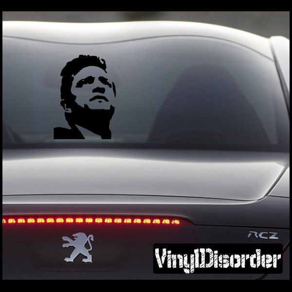 Image of Johnny Cash Face Decal