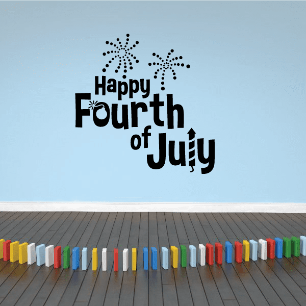 Image of Jolly 4th of July Fireworks Decal