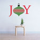 Printed decal with J and Y letters and a green zigzag ornament