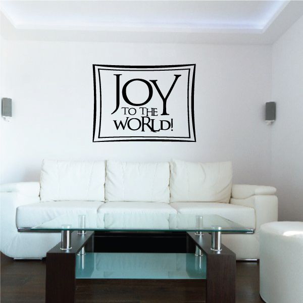 Image of Joy To The World Boxed Quote Decal