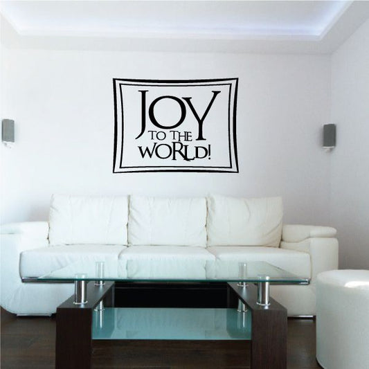 Image of Joy To The World Boxed Quote Decal