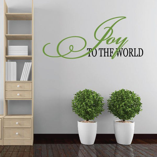 Image of Joy to the World Script Printed Decal