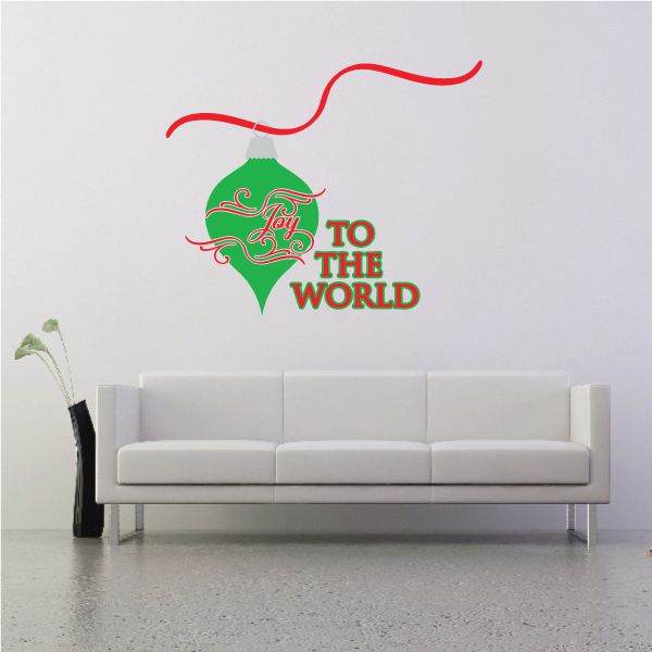 Image of Joy to the World with Ornament Printed Decal