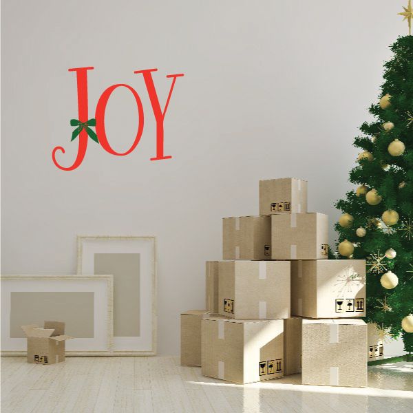 Image of Joy with Bow Printed Decal