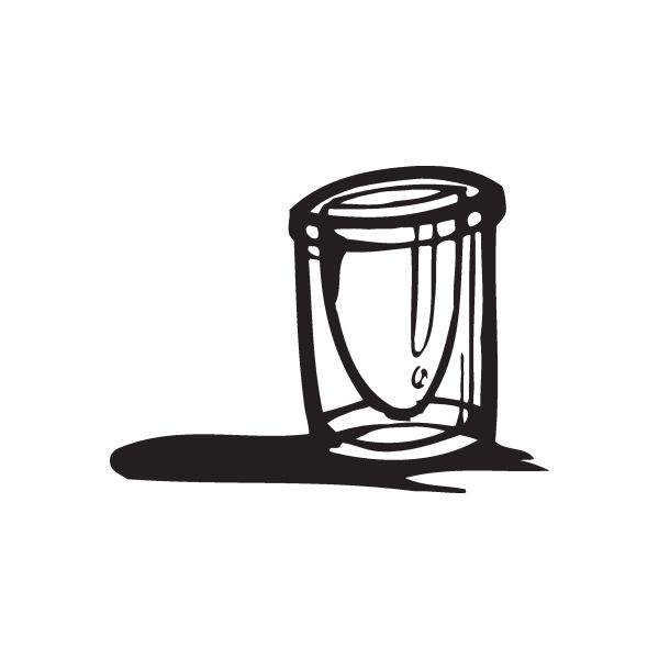 Juicer decal with black line-art juicer icon and cutout highlight