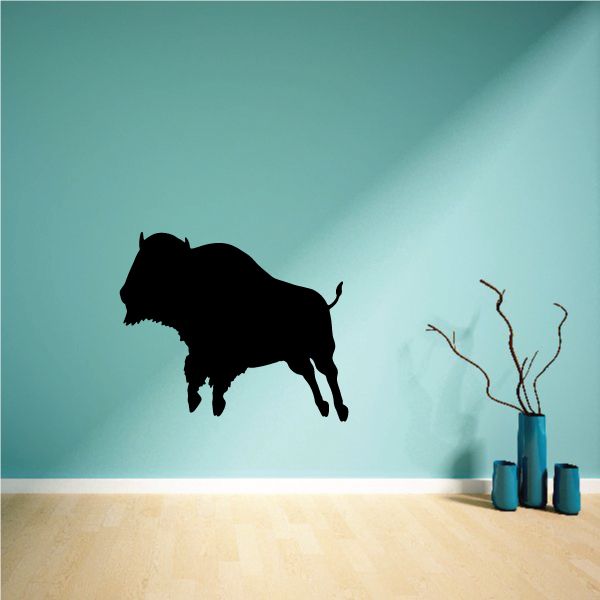 Image of Jumping Bison Buffalo Decal