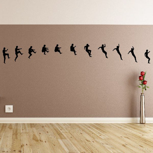 Image of Jumping People Set Wall Decal - Vinyl Decal - Car Decal - BA001