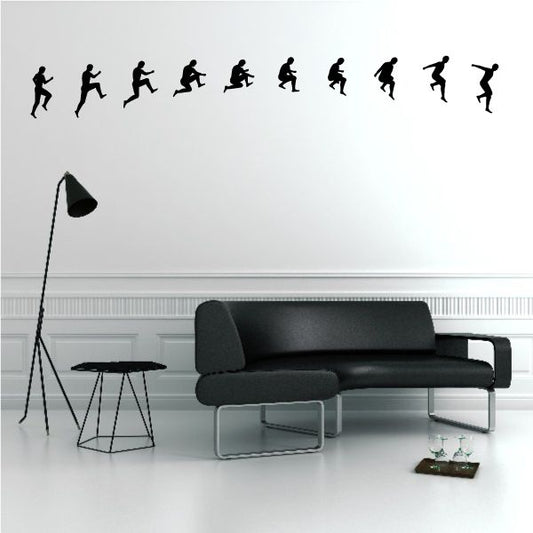 Image of Jumping People Set Wall Decal - Vinyl Decal - Car Decal - BA002