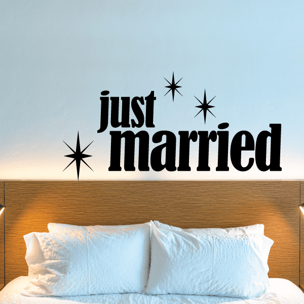 Image of Just Married Stars Decal