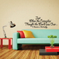 Butterfly-themed wall decal with black quote text and small butterfly graphic
