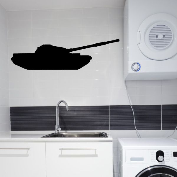 K-2 black panther wall decal: black tank silhouette