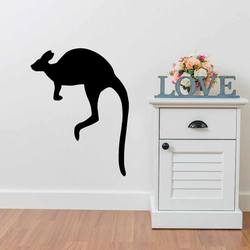 Image of Kangaroo Hopping Silhouette Decal