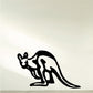 Black kangaroo staring wall decal, side view