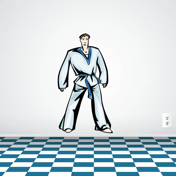 Image of Karate Wall Decal - Vinyl Sticker - Car Sticker - Die Cut Sticker - SMcolor007