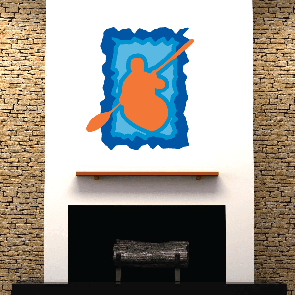 Image of Kayak Wall Decal - Vinyl Sticker - Car Sticker - Die Cut Sticker - CDScolor008