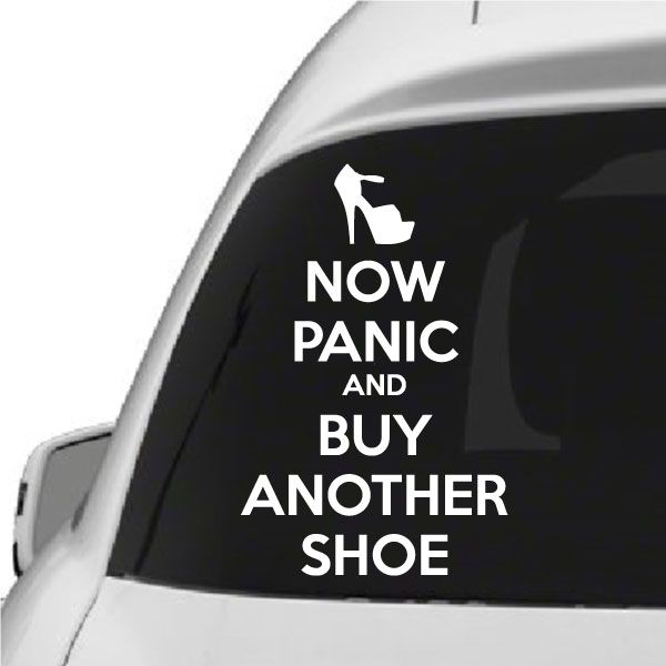 Image of Keep Calm and Buy Another Shoe Decal 02